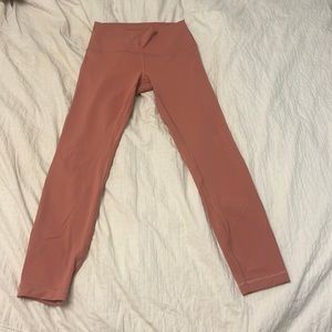 Lululemon size 6 brier rose wunder train leggings 25”